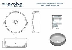 Evolve Serene Umywalka 400x120mm biała matowa marmur syntetyczny.JPG